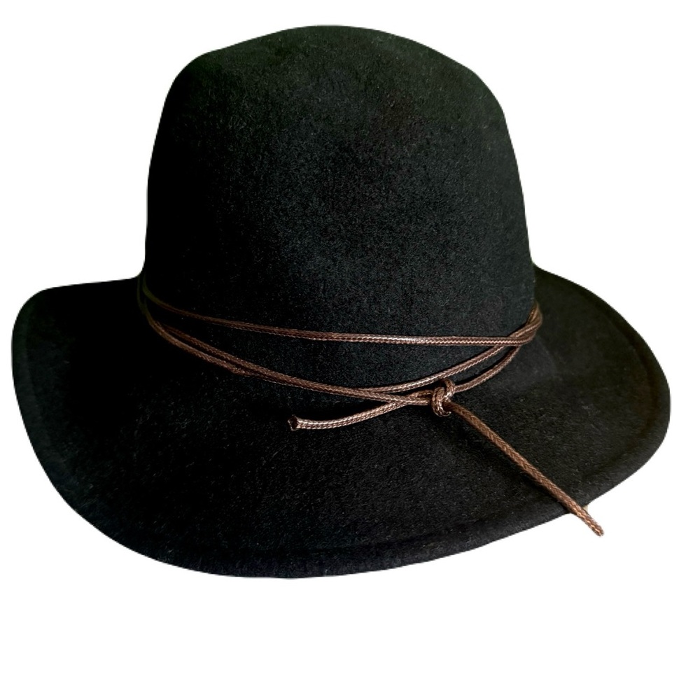 Brixton Women's One Size Mesa Black Felted Wool Fedora Hat